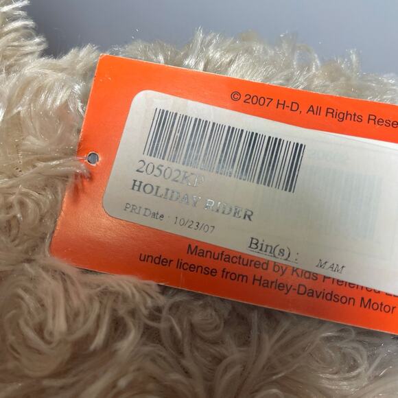 NWT Harley Davidson Biker Club Holiday Rider Teddy Bear Stuffed Animal Plush - Picture 8 of 8